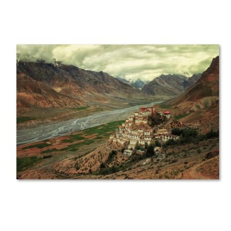 Trademark Fine Art M Mehdi Fazelbeygi 'Ki Monastery' Canvas Art, 22x32 1X01648-C2232GG